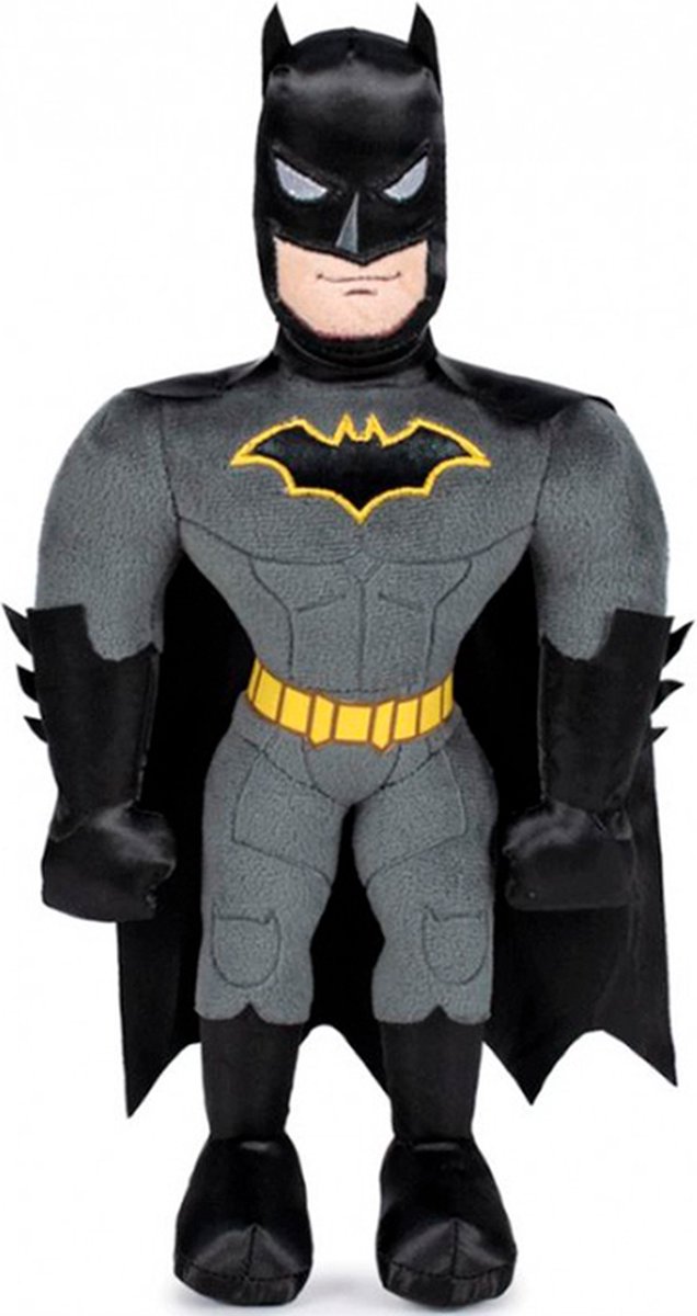 Batman – DC Comics Pluche Knuffel 32 cm {Bat-Man Marvel Superhero Plush Toy | Speelgoed knuffelpop voor kinderen jongens meisjes | Superheld, Spiderman, Joker, Superman, Iron Man, Thor, Hulk, Captain America}